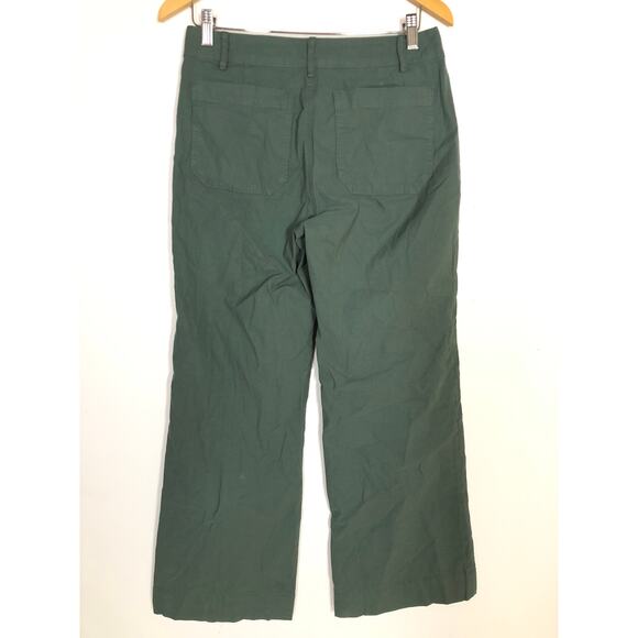 J. Crew Lizzie Pants High Rise Patch Pocket Wide Leg  Pale Spinach NWT 28P - Picture 5 of 9